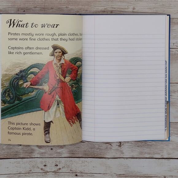Pirates Rebound Book Journal, Repurposed Children's Book, Upcycled Notebook - Picture 10 of 14